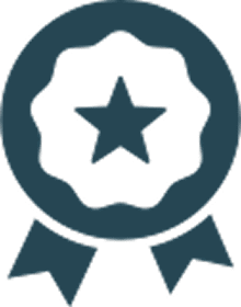 A blue star is in the middle of a green background.